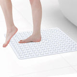 SecureFlow Antirutsch-Duschmatte 53x53 cm aus PVC – rutschfeste Sicherheitsmatte für Dusche und Badewanne | starke Saugnäpfe, Schnellentwässerung & hygienischer Komfort