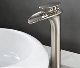 AquaSilva Wasserfall Waschtischarmatur Einhebelmischer – Weiße Mischbatterie | Sanfter Wasserfluss | Modernes Badezimmerdesign