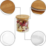 NaturGlas Küchenbehälter Set – Vorratsgläser mit Holzdeckel | Luftdichtes Aufbewahrungssystem | Modernes Küchendesign