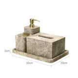 MarmoraImperial Badaccessoires Set Naturmarmor – 7-teiliges Badezimmer Set | Exklusive Eleganz | Hochwertige Spa-Ausstattung