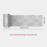 MosaLinea Wandbordüre selbstklebend – Wasserdichte Mosaik-Dekorfolie für Küche & Bad | Flexible Gestaltung | Schnelles Make-over