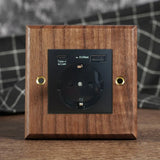 NobleWood Kippschalter aus Walnussholz 1–4 Fach – Messinghebel Lichtschalter | Edles Retro-Design | Integrierte USB-Option