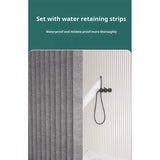 AquaFold Duschvorhang mit Magnetsaum – Wasserabweisender Badvorhang im Leinenlook | Platzsparend Faltbar | Modernes Design