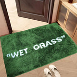 FreshLawn Comfort Mat – Trendige "Wet Grass"-Fußmatte in Grün mit Weichem Plüsch