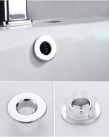 RetroLinea Überlaufblende Waschbecken Messing – Ablaufabdeckung Einsatz | Elegantes Vintage Design | Universelle Passform