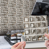 MosaLine Premium 3D Mosaik Wandfliesen Aufkleber 10er Set PVC selbstklebend Küche & Bad – Wasserfeste Design-Wandsticker | Realistischer Fliesenoptik-Effekt für schnelle Raumgestaltung | Rückstandslos entfernbare Dekorfliesen