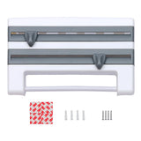 KüchenPro Wandorganizer 4-in-1 – Rollenhalter mit Folienschneider & Ablage | Selbstklebend | Platzsparende Küchenlösung