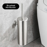 SteelPure WC-Bürstenhalter Standset – Toilettenbürste mit Innenbehälter | Rostbeständig & Hygienisch | Modernes Badezimmerzubehör