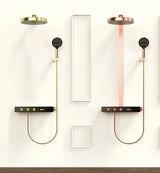 GoldRain Unterputz Duschsystem mit Thermostat – Regendusche in Goldoptik | Konstante Temperatur | Luxus Badlösung