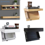 SecretShelf Versteckregal aus Holz – Schwebendes Wandregal mit Geheimfach | Unsichtbare Aufbewahrung | Modernes Design