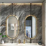 AureliaNova Ovaler Hängespiegel mit integrierter Beleuchtung – Wandspiegel für Badezimmer und Wohnräume | optimale Ausleuchtung | moderne Raumgestaltung