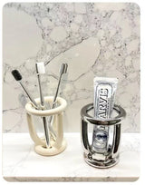 ScandiCare Keramik Zahnbecher – Minimalistischer Bad-Organizer | Hygienisch & Stilvoll | Modernes Design