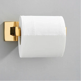 AurumLine Toilettenpapierhalter Wandmodell – Edelstahl 304 in Goldoptik | Rostfrei & Pflegeleicht | Elegantes Badaccessoire