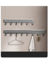 FlexiWall Klappbarer Wandkleiderhalter aus Aluminium – Platzsparender Handtuch- & Kleiderständer | Rostfrei & Stabil | Modernes Design