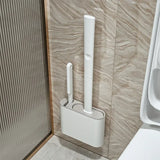 HygiFlex Silikon-Toilettenbürste mit Wandhalterung – Flachkopf, Flexibel & Hygienisch