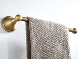 HeritageBronze Premium Badaccessoire Set Antik Messing 3-teilig – Wandmontiertes Badezimmer-Set mit Toilettenpapierhalter, Handtuchring & Haken | Klassisches Vintage Design in Bronze-Finish | Langlebiges Metalllegierungs-Accessoire-Set