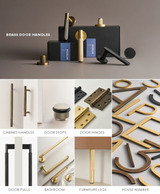ÉliteBrass Möbelgriff T-Stange aus Massivmessing – Französischer Stil Schrankgriff | Ergonomisches Design | Langlebige Premium Qualität