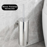 SteelMount Pro WC-Bürstengarnitur Wand – Schwarze Edelstahl Toilettenbürste | Hygienisch & Rostfrei | Platzsparende Wandmontage