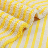 FLEECEORA Streifen Fleece Stoff 150 cm – Jacquard Lammfleece Meterware | Extra Weich & Atmungsaktiv | Für Nähen & DIY