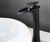 AquaSilva Wasserfall Waschtischarmatur Einhebelmischer – Weiße Mischbatterie | Sanfter Wasserfluss | Modernes Badezimmerdesign