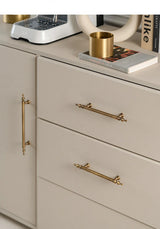 BRONZARO T-Stab Möbelgriff aus Messing – Antik Bronze Schrankgriff 128 mm | Robuste Qualität | Zeitloses Design