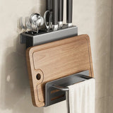 KnifeRack Pro Wandhalter Edelstahl für Messer & Schneidebrett – Platzsparendes Küchenregal mit Doppelfunktion | Hygienische Aufbewahrungslösung für moderne Küchen | Robuster Küchenorganizer