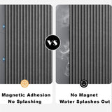 AquaFold Magnet Duschvorhang faltbar – Wasserdichter Spritzschutz für Walk-in-Duschen | Platzsparend | Magnetische Abdichtung