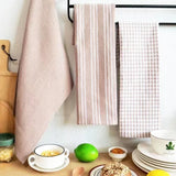PureCotton Küchen- & Geschirrtuch-Set 3-teilig – 100% Baumwolle | Hochsaugfähig | Klassisches Streifendesign