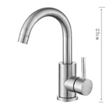 AquaSpin Waschbeckenarmatur Schwarz Nickel – Edelstahl Einhebelmischer | 360° Drehbarer Auslauf | Modernes Bad Design