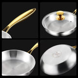 ChefSteel Pro 316 Edelstahl-Bratpfanne 28 cm für Induktion &amp; Gas | 7-Schicht Profi-Pfanne | langlebige Antihaft-Kochpfanne ohne Beschichtung