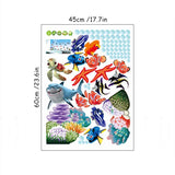 OceanJoy Premium 3D Meerestiere Wandsticker Kinderzimmer & Badezimmer PVC Selbstklebend – Unterwasser Wanddeko mit Schildkröte, Fisch & Hai | Wasserfeste, ablösbare Kinder Wandaufkleber für kreative Raumgestaltung