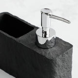 GranitoClean Design-Seifenspender mit Ablage – Küchen- & Badspender | Saubere Ordnung | Steinoptik Eleganz