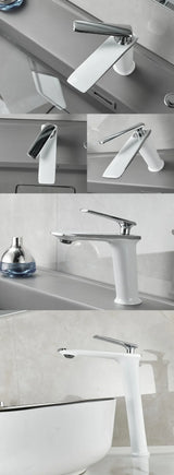 Designer Badarmatur Waschbecken – Einhebelmischer | Warm Kalt Wasserhahn | Stilvolles Luxus Upgrade