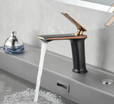 Designer Badarmatur Waschbecken – Einhebelmischer | Warm Kalt Wasserhahn | Stilvolles Luxus Upgrade