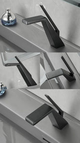 CLARIVO Waschbeckenarmatur Einhebel – Schwarz oder Chrom | Moderne Mischbatterie | Zeitloses Design