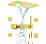 ThermoLux Einbau-Duscharmatur mit Temperaturanzeige – Thermostatmischer aus Messing | Konstante Wassertemperatur | Schwarzes Design