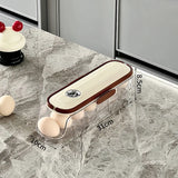 EiVorrat Rollregal für Eier – Mehrstufiger Eierhalter mit Automatischer Nachrollfunktion | Stapelbarer Kühlschrank-Organizer | Platzsparende Eieraufbewahrung