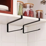 DoorFlow Premium Türhänger Küchenrollen- & Handtuchhalter Metall Bohrenfrei – Einhängbarer Schrankorganizer für Küche & Bad | Rostfrei, Platzsparend & Vielseitig | Moderne Stauraumlösung