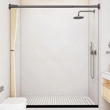 AquaFold Duschvorhang mit Magnetsaum – Wasserabweisender Badvorhang im Leinenlook | Platzsparend Faltbar | Modernes Design