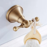 HeritageBronze Premium Badaccessoire Set Antik Messing 3-teilig – Wandmontiertes Badezimmer-Set mit Toilettenpapierhalter, Handtuchring & Haken | Klassisches Vintage Design in Bronze-Finish | Langlebiges Metalllegierungs-Accessoire-Set