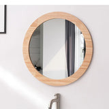 NATURALEO Wandspiegel mit Holzrahmen – Dekorativer Bad- & Schminkspiegel | Klare Reflexion | Zeitloses Wohnaccessoire