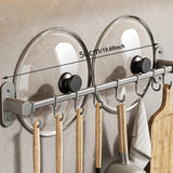 KitchenFlow Wandregal Organizer – Selbstklebende Halterung für Deckel & Küchenutensilien | Platzsparend | Multifunktional