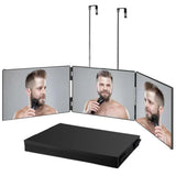 TriView Pro 360° Klappbarer 3-Panel Schminkspiegel mit Teleskop-Aufhängung – Tragbarer Make-up- & Styling-Spiegel für Rundum-Ansicht | Flexibler Beauty-Spiegel für Zuhause & Reisen