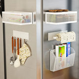 MagnoShelf Pro Magnetisches Kühlschrank-Seitenregal – magnetischer Küchen-Organizer mit Stauraum | platzsparendes Metall-Aufbewahrungssystem | ohne Bohren