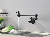 Designer Wand Wasserhahn Küche Goldoptik – Kaltwasserarmatur | Schwenkbarer Hahn | Platzsparend & Elegant