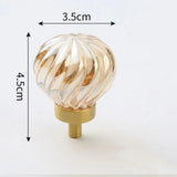 CRYSTELLA Möbelknopf Kristall Champagner – Schrankknopf mit Goldbasis | Glamour Design | Elegantes Möbel-Upgrade