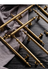 BRONZARO T-Stab Möbelgriff aus Messing – Antik Bronze Schrankgriff 128 mm | Robuste Qualität | Zeitloses Design