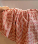 COTONIQUE Hahnentritt Gesichtstuch Baumwolle – Jacquard Handtuch | Saugstark & Hautfreundlich | Vintage Design