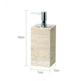 NATURAVITA Badezimmer-Set Travertin Beige – Naturstein Badaccessoires | Spa Design | Zeitlose Eleganz