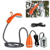CampingBrause Unterwegs – Elektrische Reisedusche mit Akku-Pumpe | 3.7 V Tragbare Außendusche | 1.5-m-Schlauch für Camping & Tierpflege
